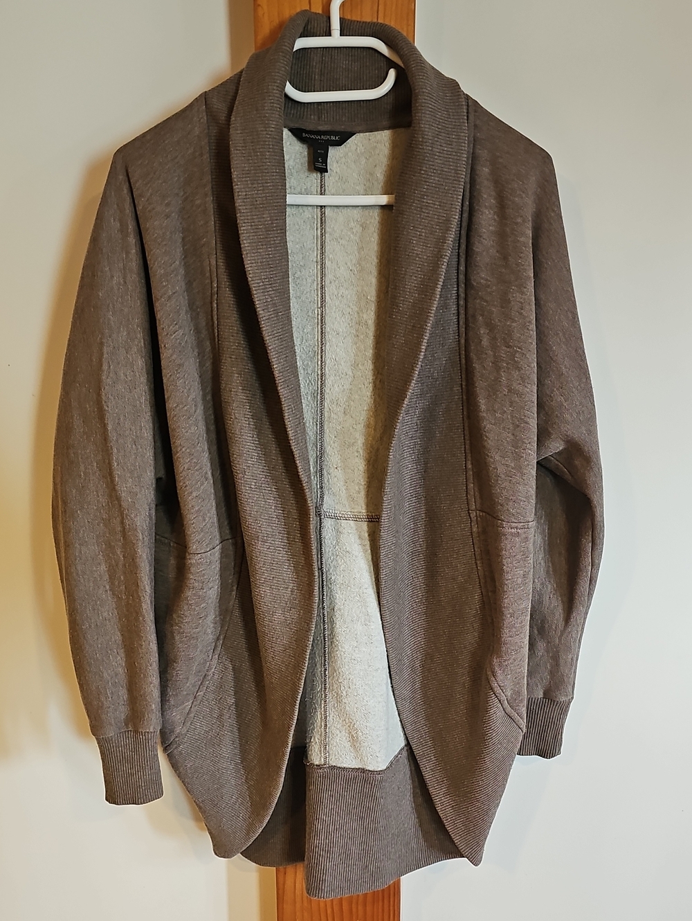 Banana Republic Shawl Collar Open-Front Cardigan Jacket - Brown